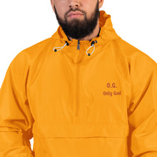 Load image into Gallery viewer, O. G. Only God Embroidered Champion Packable Jacket