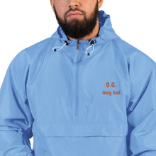 Load image into Gallery viewer, O. G. Only God Embroidered Champion Packable Jacket