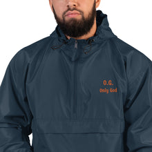 Load image into Gallery viewer, O. G. Only God Embroidered Champion Packable Jacket