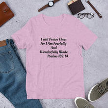 Load image into Gallery viewer, Fearfully and Wonderfully Made Short-Sleeve Unisex T-Shirt