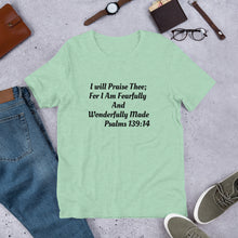 Load image into Gallery viewer, Fearfully and Wonderfully Made Short-Sleeve Unisex T-Shirt
