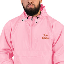 Load image into Gallery viewer, O. G. Only God Embroidered Champion Packable Jacket
