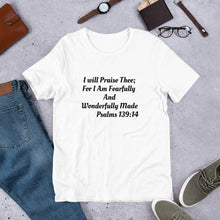 Load image into Gallery viewer, Fearfully and Wonderfully Made Short-Sleeve Unisex T-Shirt
